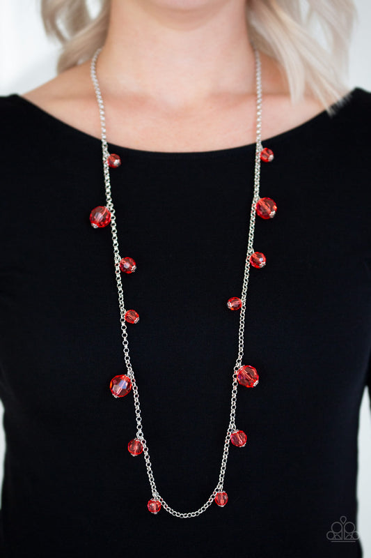 Glow Rider - red - Paparazzi necklace