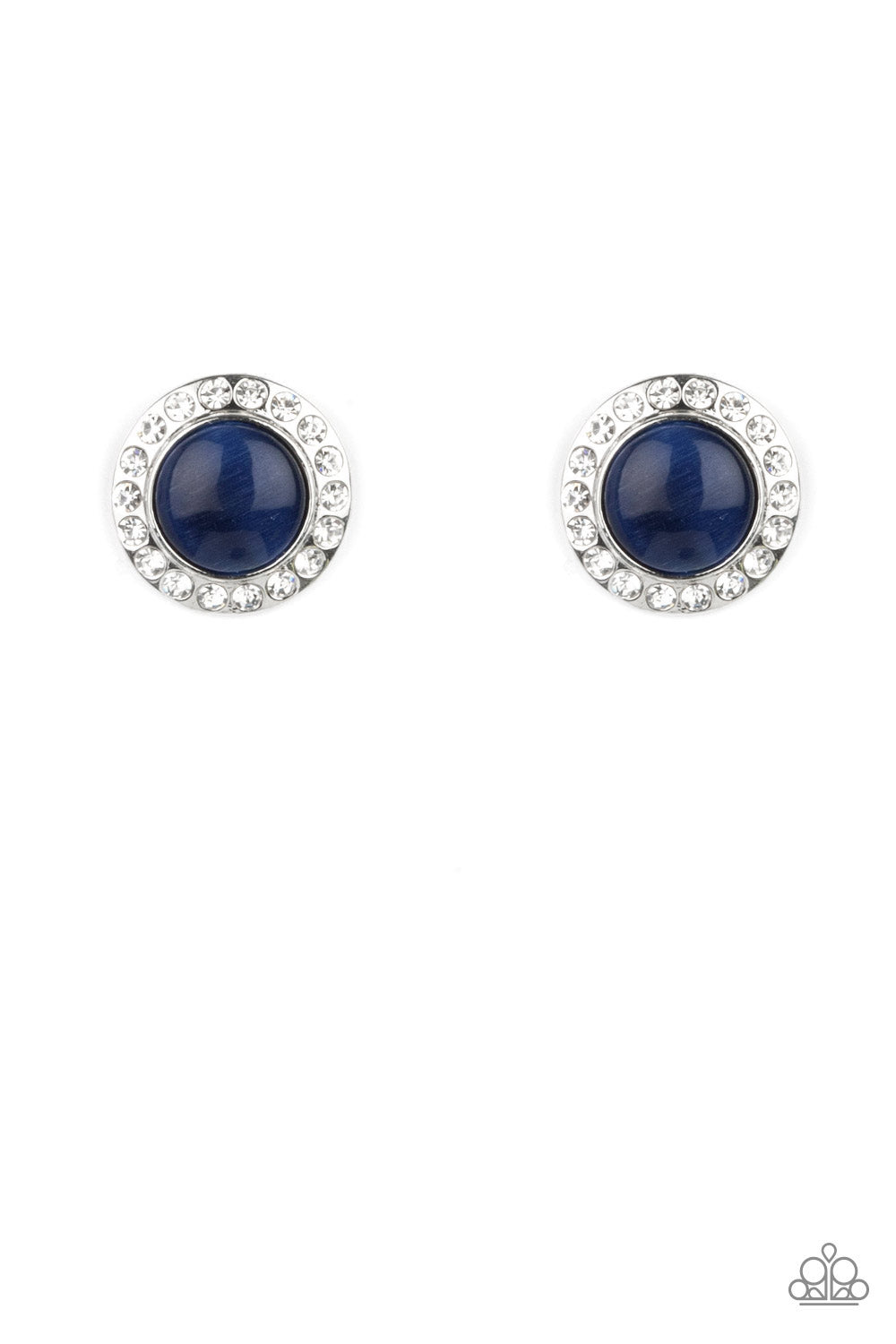 Glowing Dazzle - blue - Paparazzi earrings