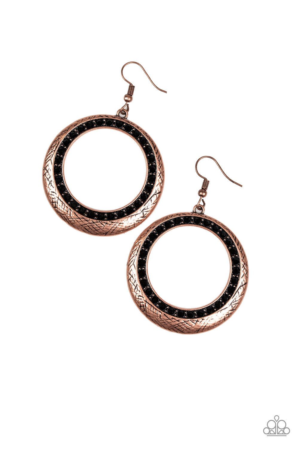 Go-Go Glow - copper - Paparazzi earrings
