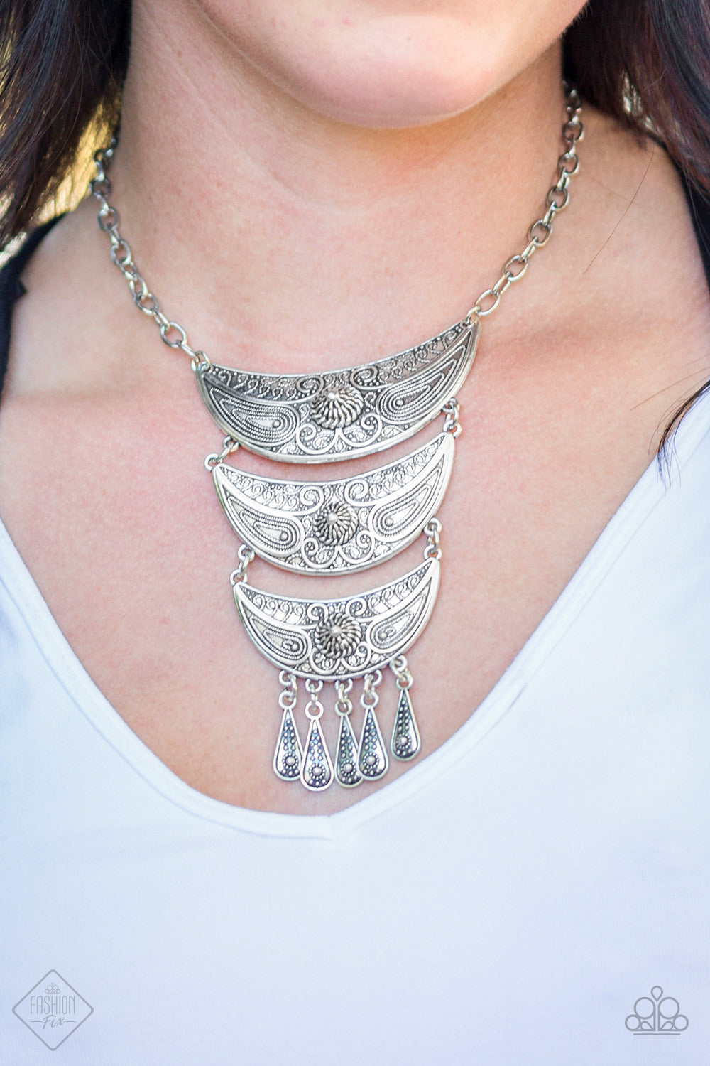Go STEER-Crazy - silver - Paparazzi necklace