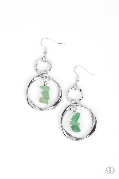 Good-Natured Spirit - green - Paparazzi earrings
