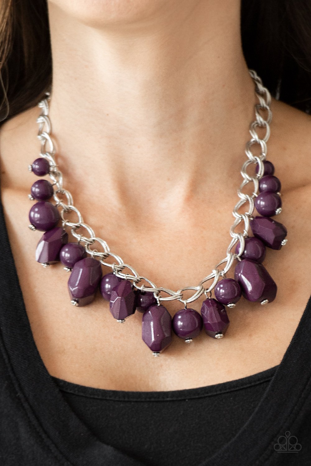 Gorgeously Globetrotter - purple - Paparazzi necklace