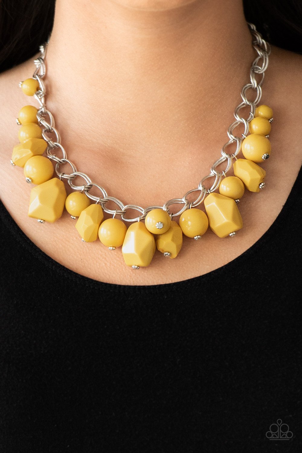 Gorgeously Globetrotter - yellow - Paparazzi necklace