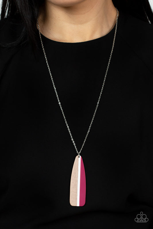 Grab a Paddle - pink - Paparazzi necklace