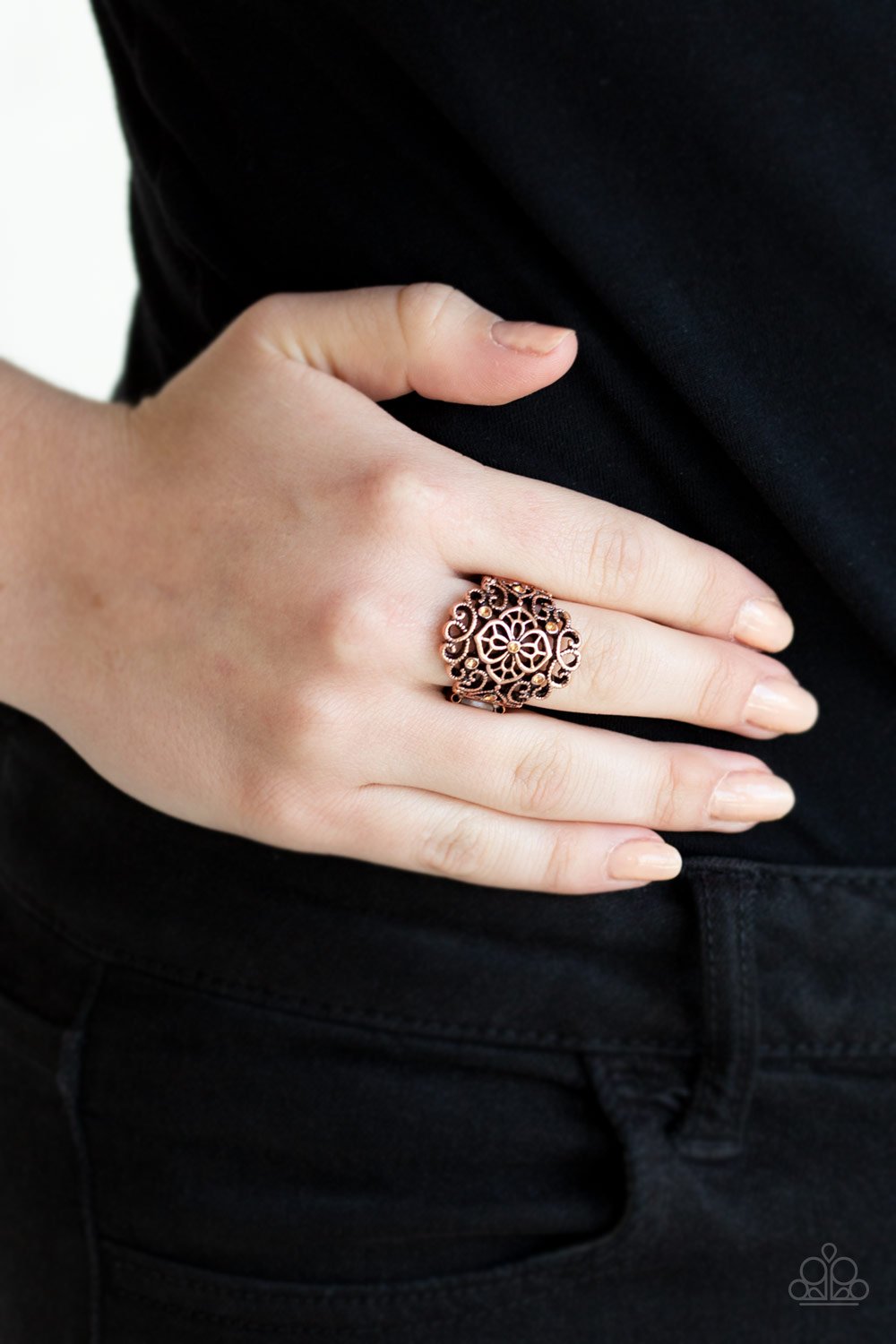Grenada Gardens-copper-Paparazzi ring