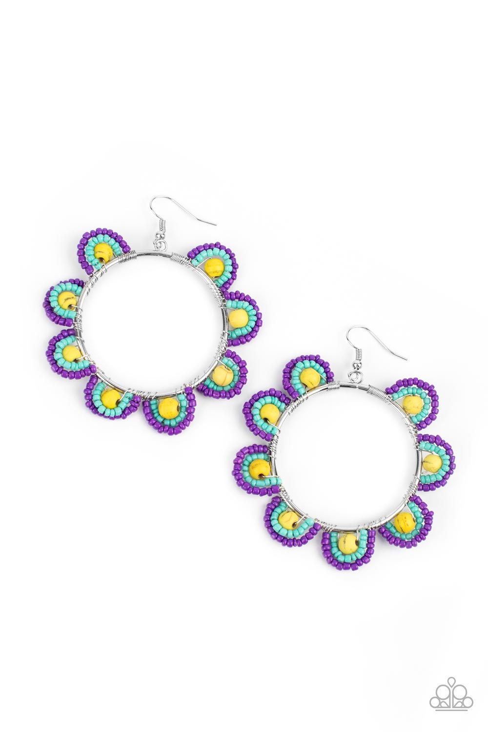 Groovy Gardens - yellow - Paparazzi earrings