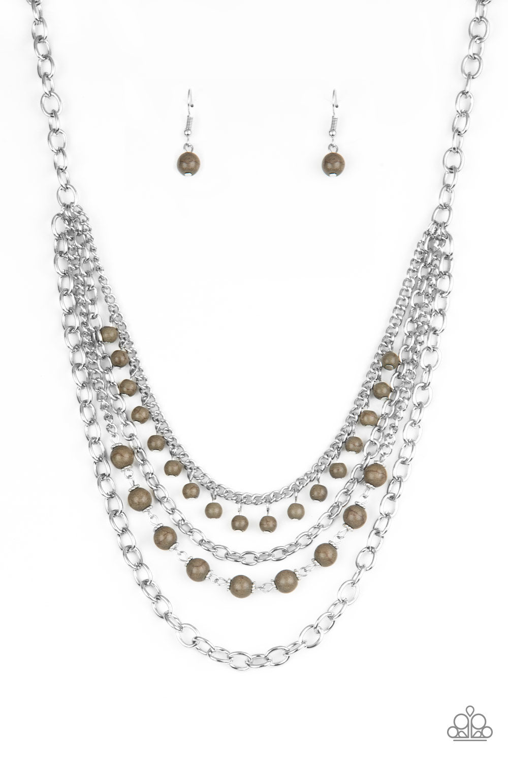 Ground Forces - green - Paparazzi necklace