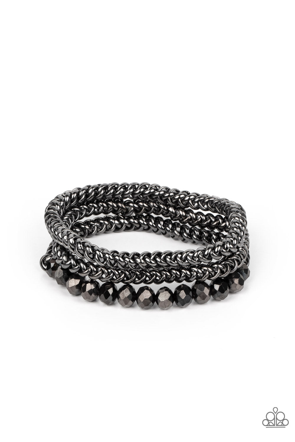 Gutsy and Glitzy - black - Paparazzi bracelet