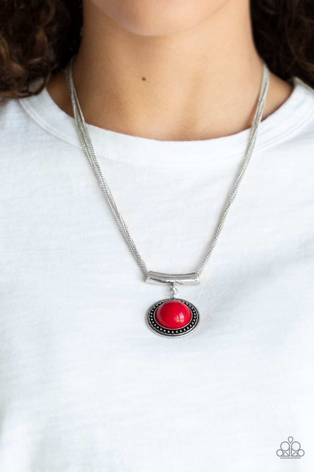 Gypsy Gulf-red-Paparazzi necklace