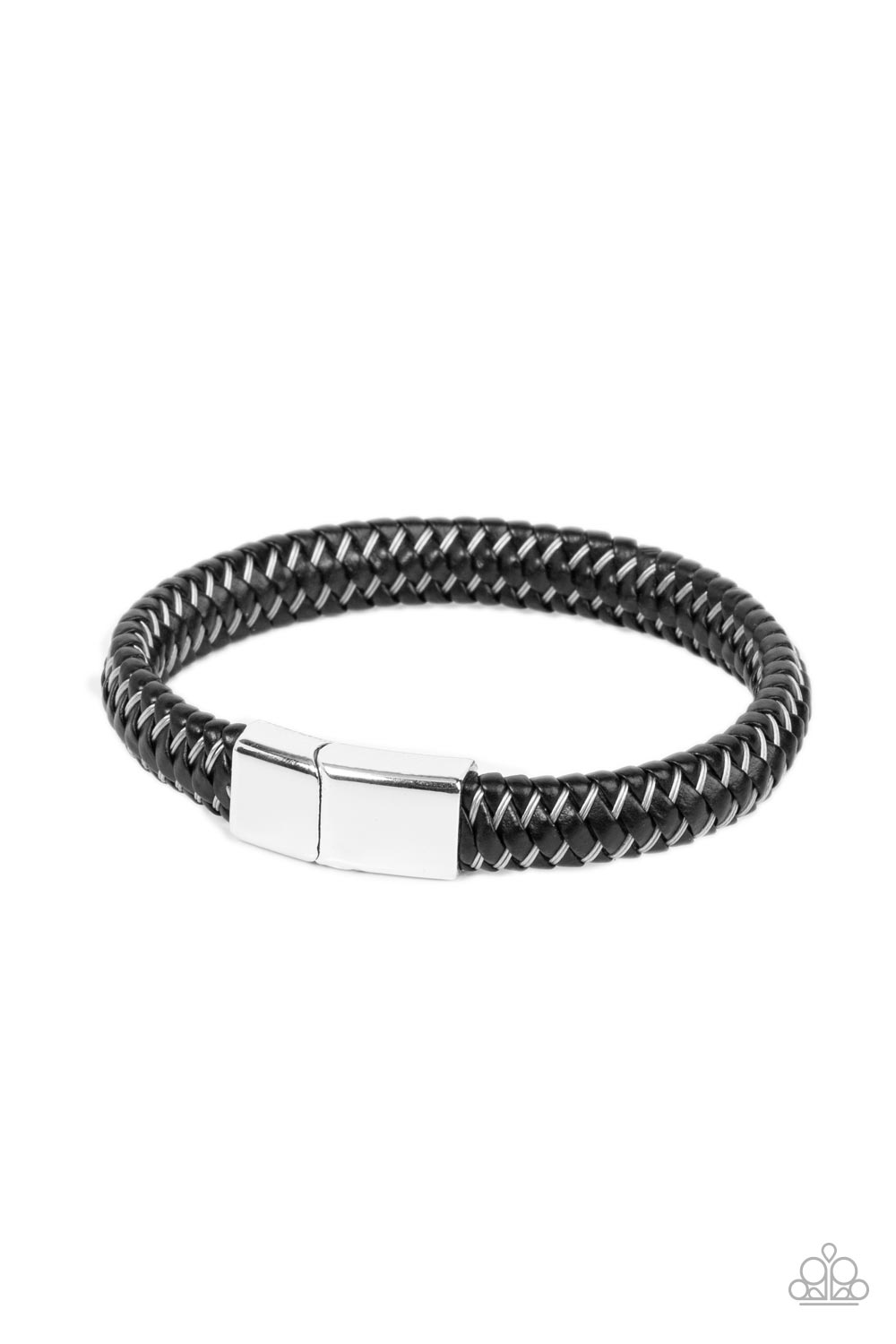 HAUTE-breaker - silver - Paparazzi MENS bracelet