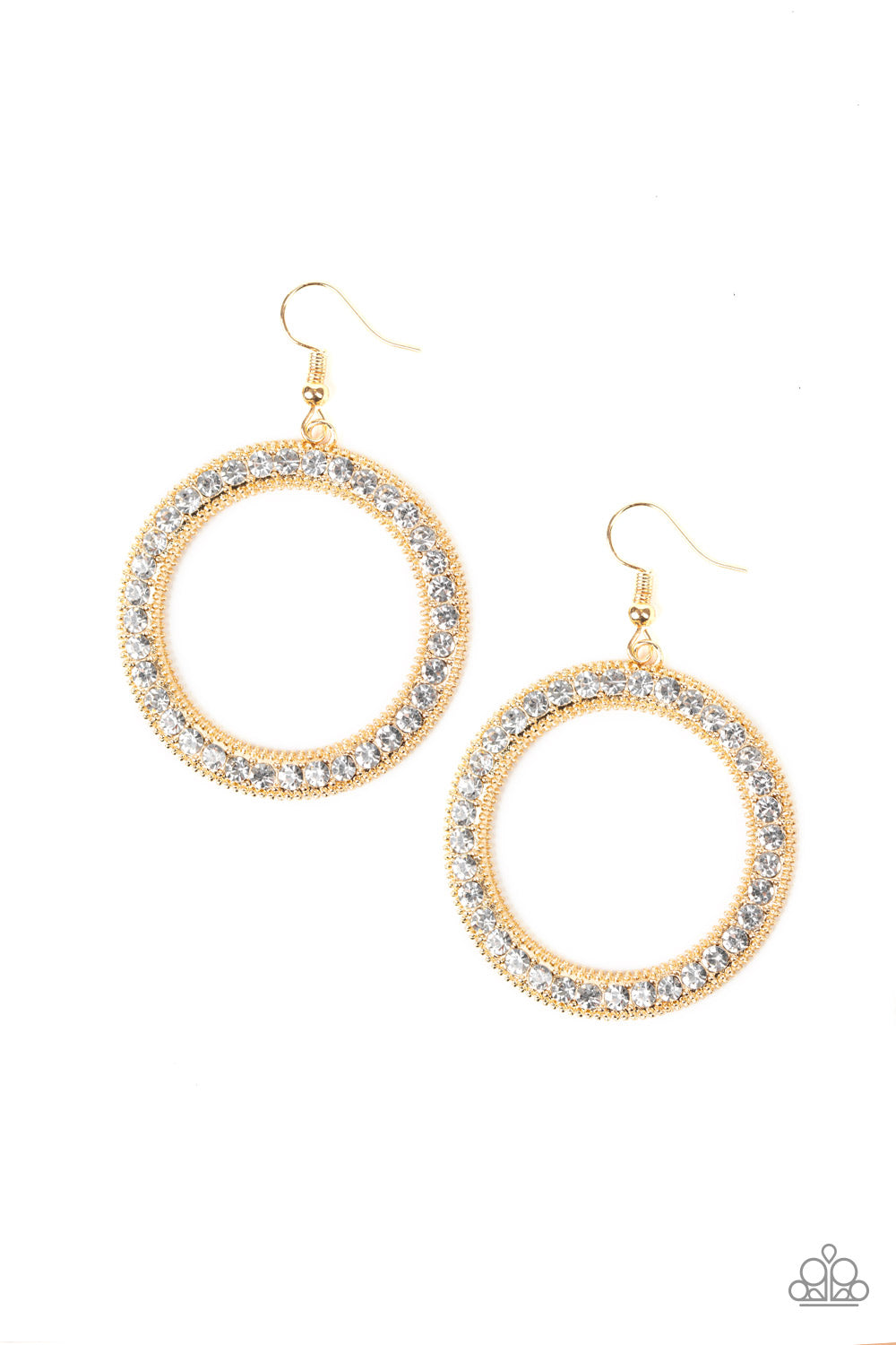 HAUTE Halo - gold - Paparazzi earrings