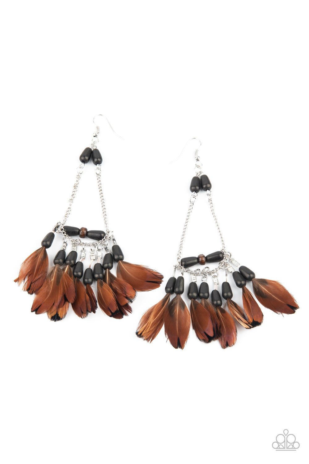 HAUTE Hawk - black - Paparazzi earrings