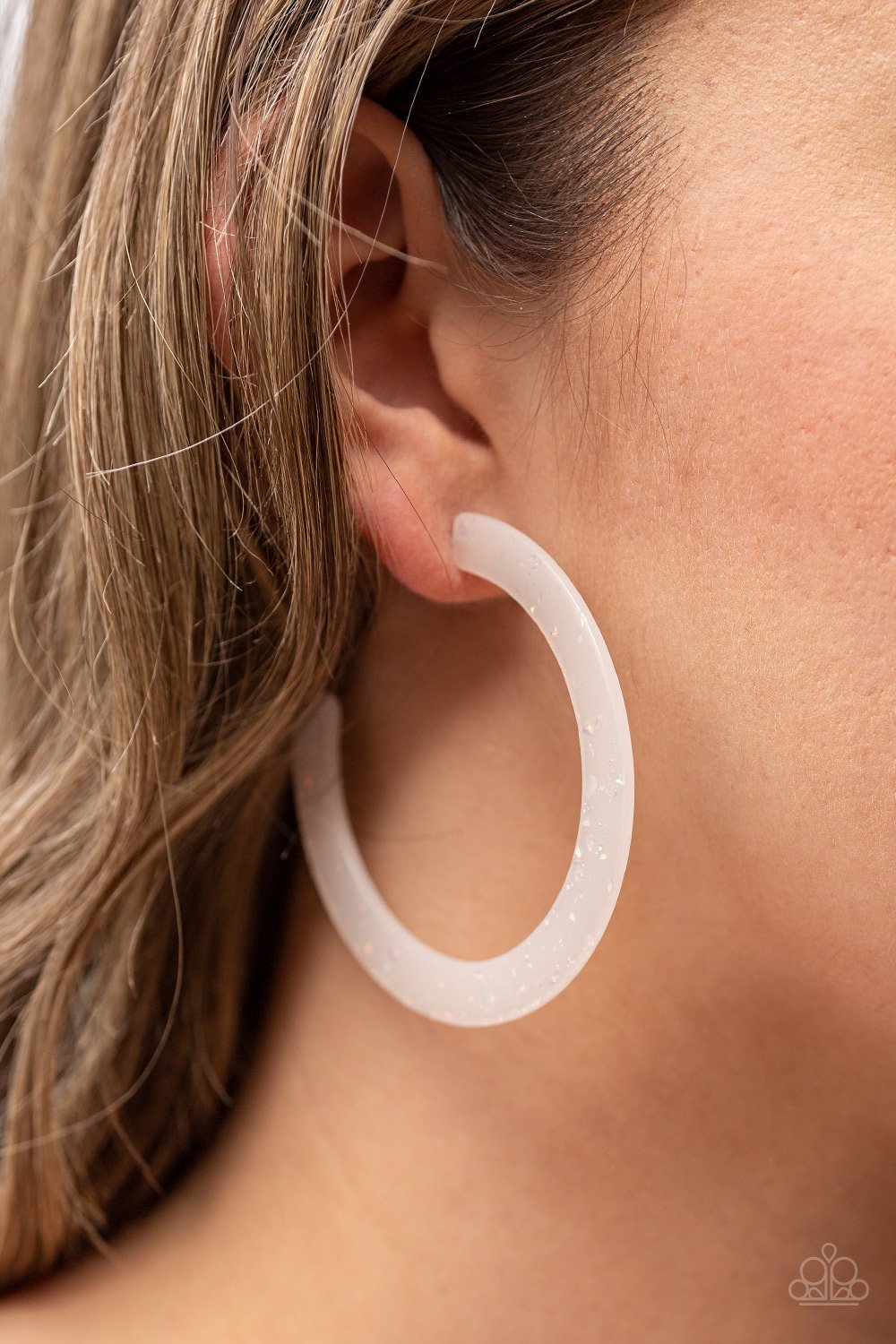 HAUTE Tamale-white-Paparazzi earrings