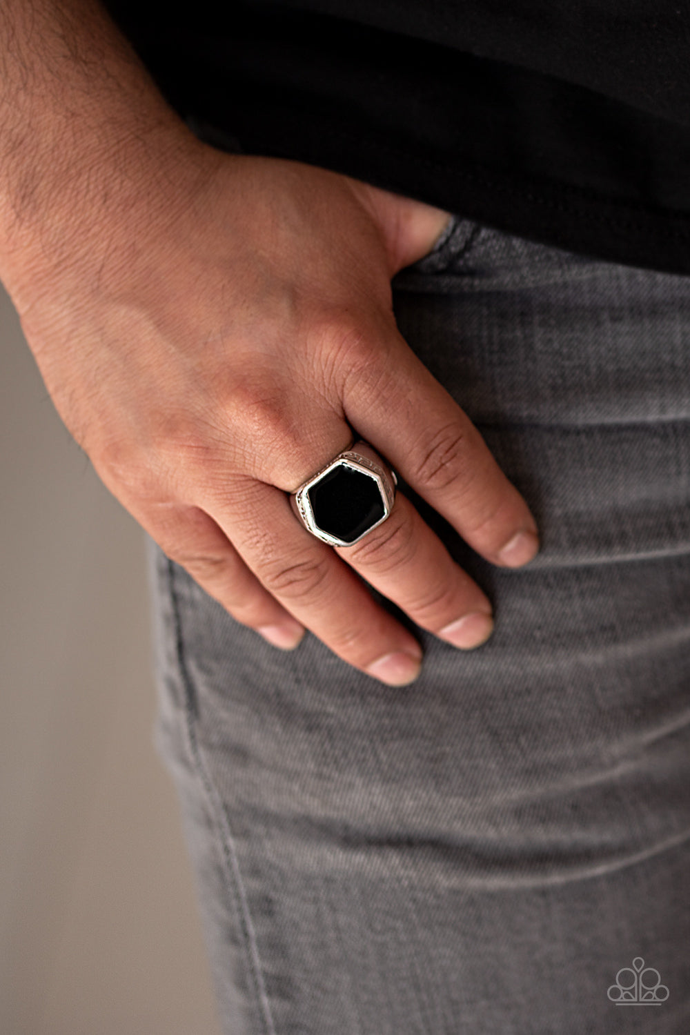 HEX Out - black - Paparazzi mens ring