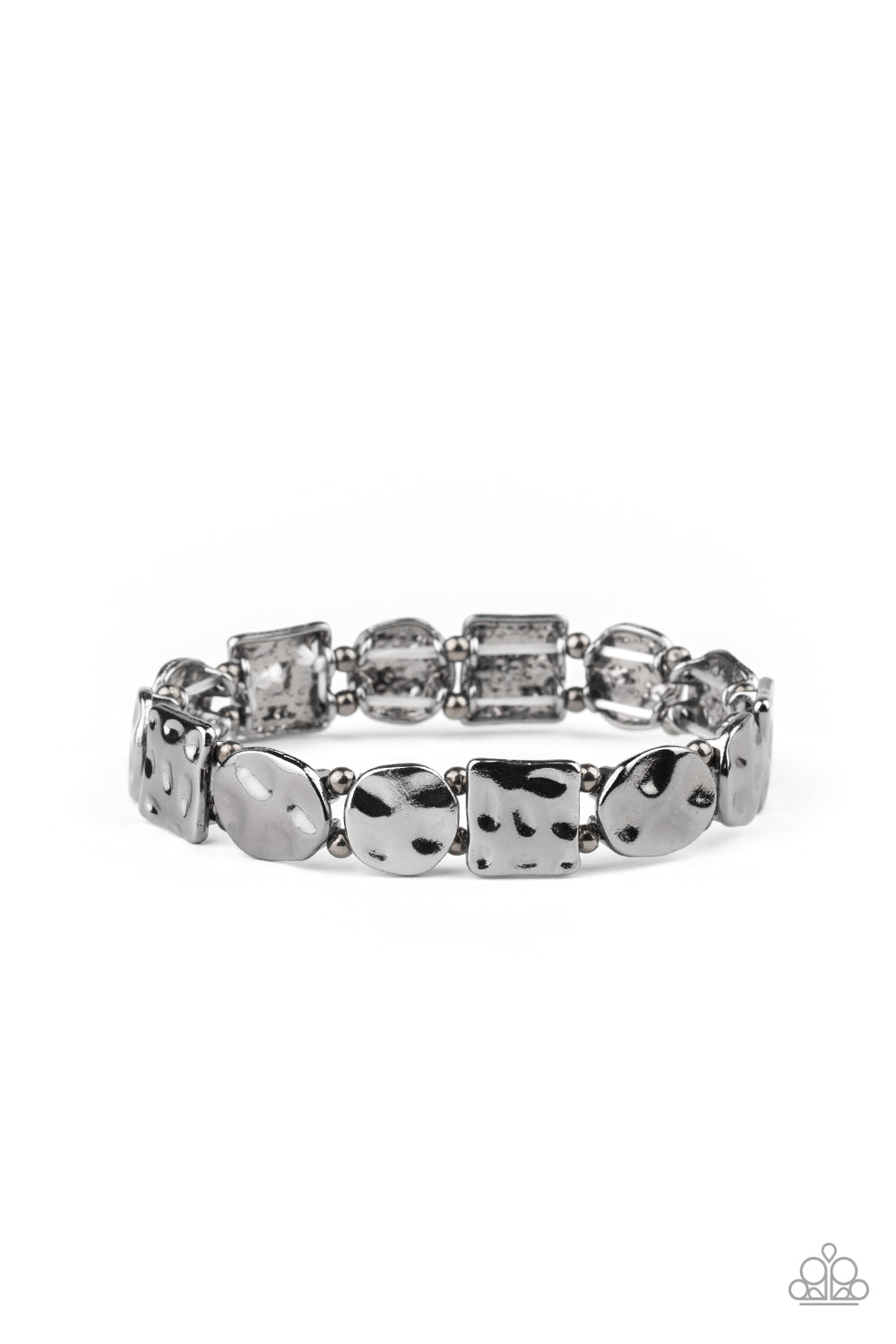 Hammered Harmony - black - Paparazzi bracelet