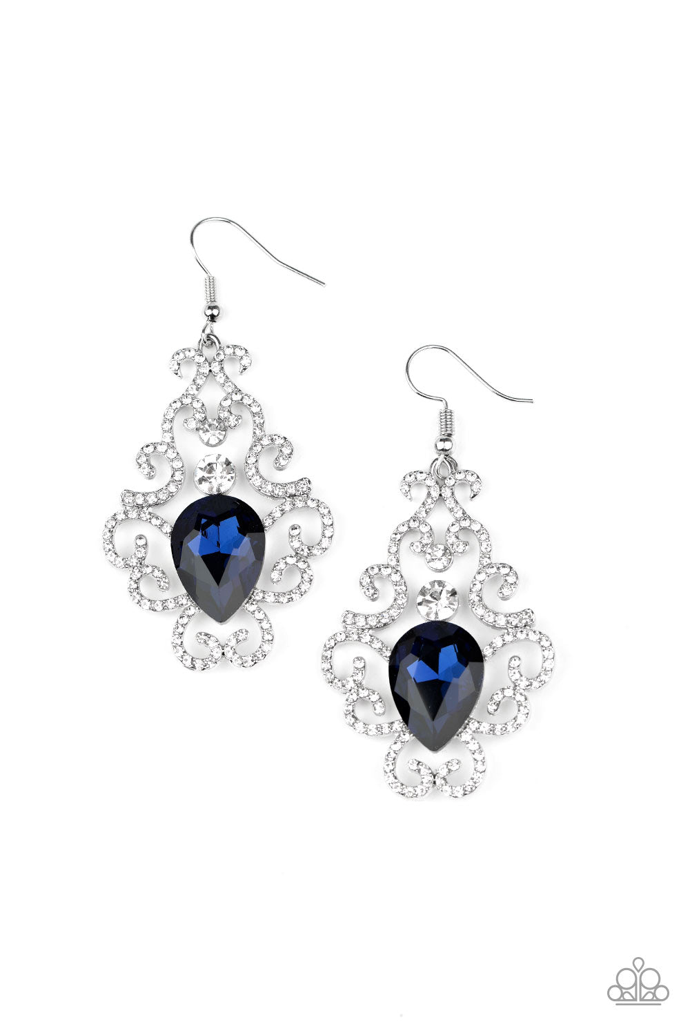 Happily Ever AFTERGLOW - blue - Paparazzi earrings