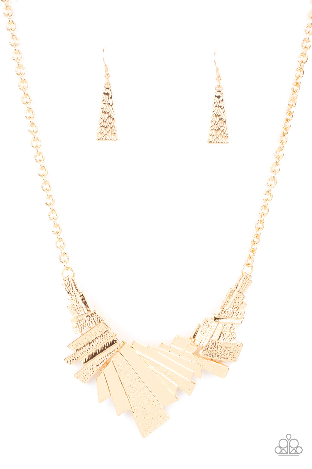 Happily Ever AFTERSHOCK - gold - Paparazzi necklace