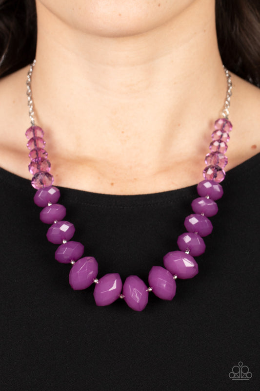 Happy-GLOW-Lucky - purple - Paparazzi necklace