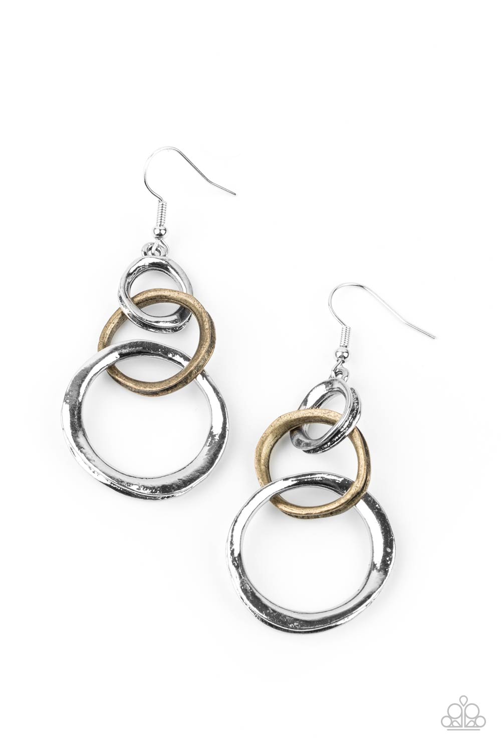 Harmoniously Handcrafted - silver - Paparazzi earrings