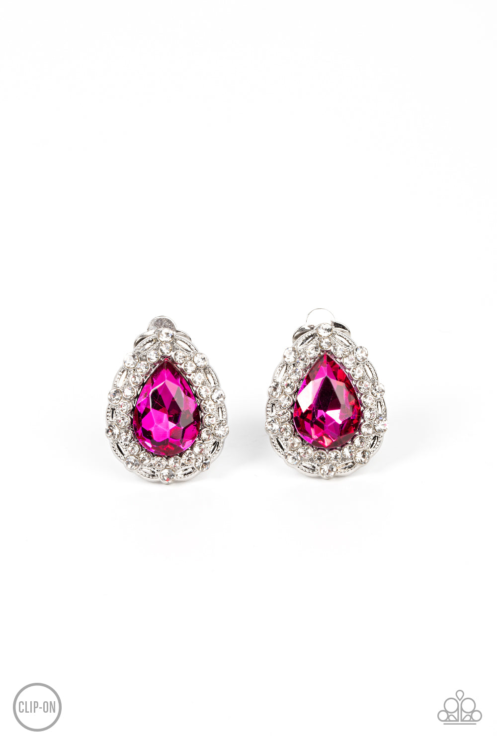 Haute Happy Hour - pink - Paparazzi CLIP ON earrings