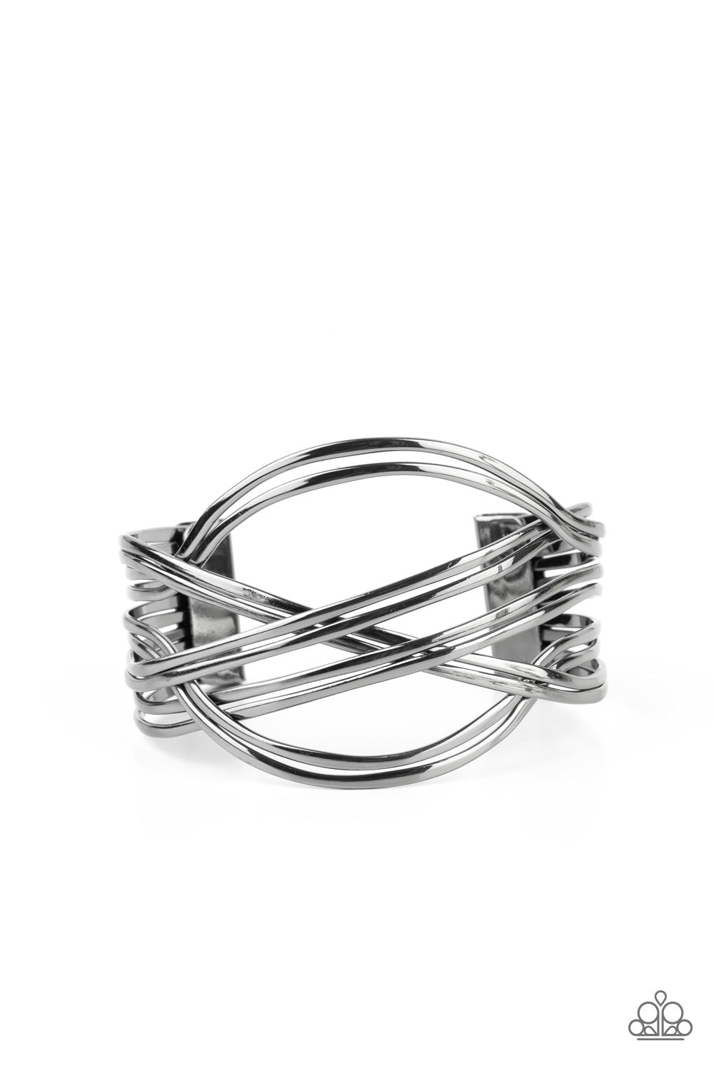 Hautely Hammered - black - Paparazzi bracelet