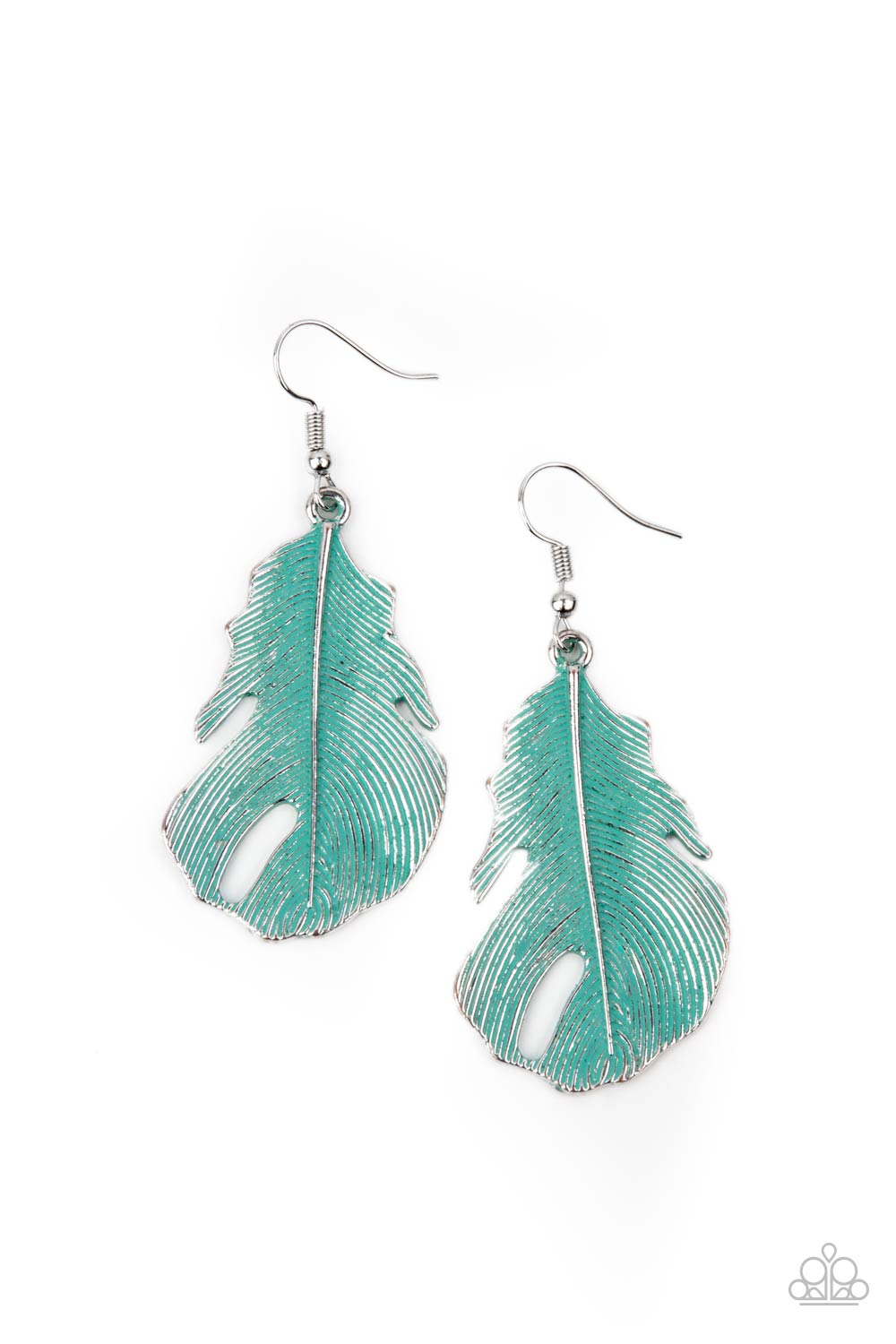 Heads QUILL Roll - blue - Paparazzi earrings