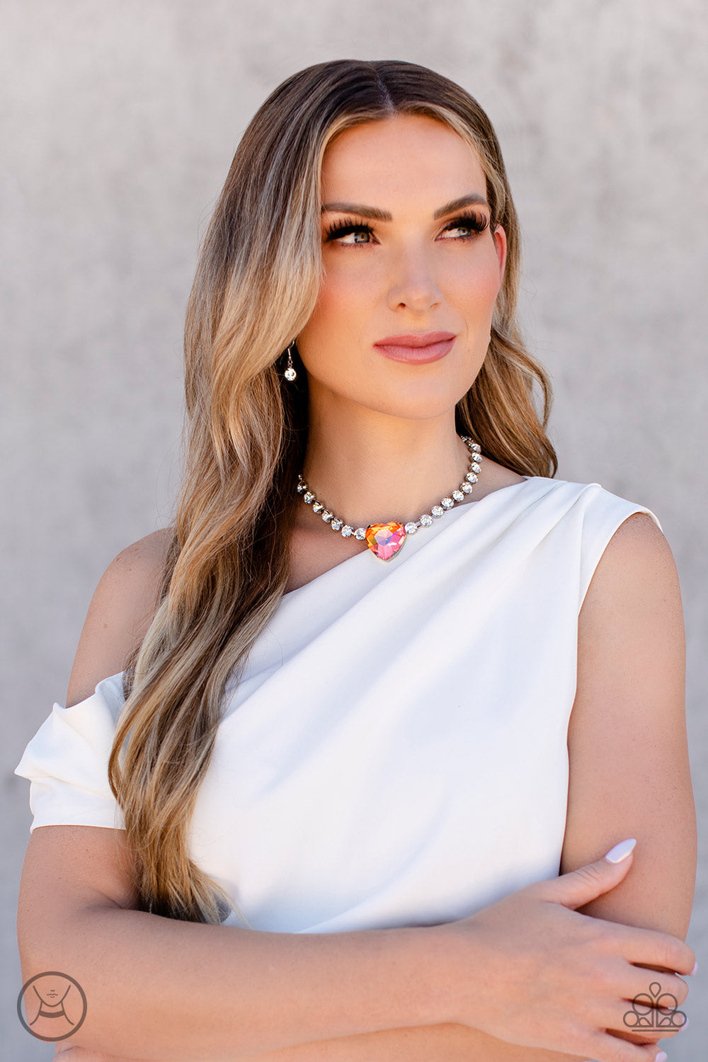 Heart In My Throat - orange - Paparazzi necklace