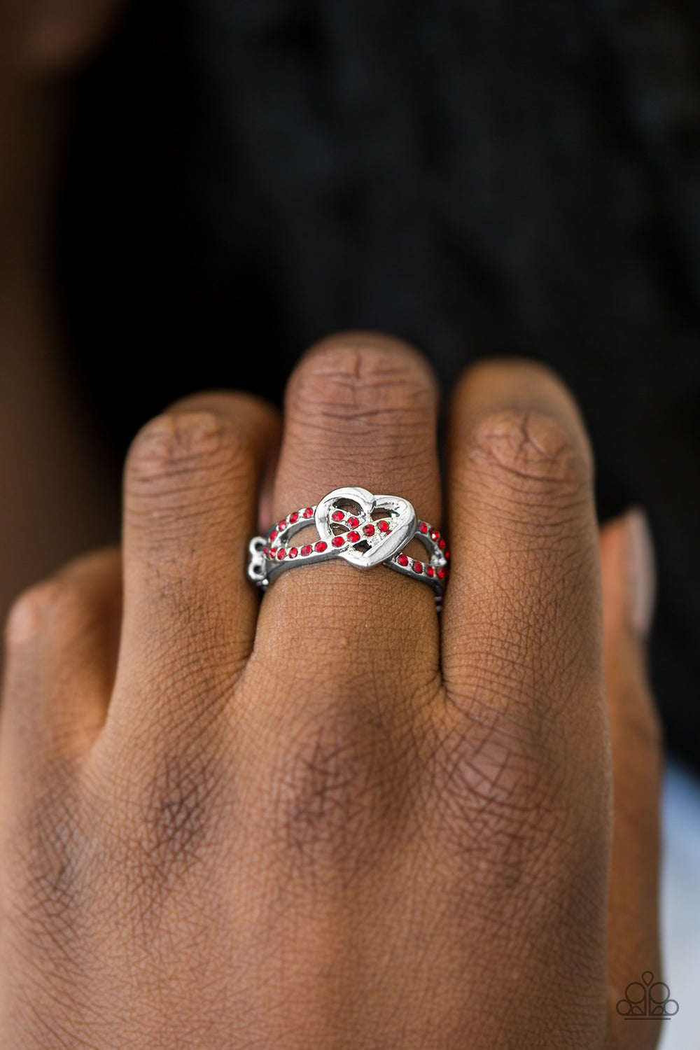Heavenly Heart - red - Paparazzi ring