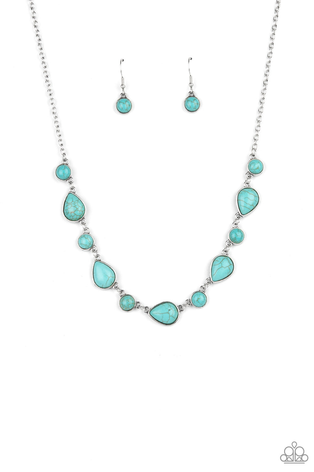 Heavenly Teardrops - blue - Paparazzi necklace