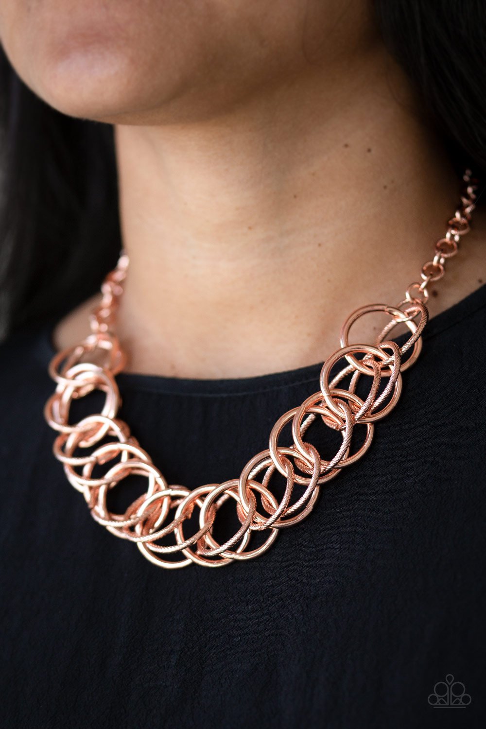 Heavy Metal Hero - copper - Paparazzi necklace