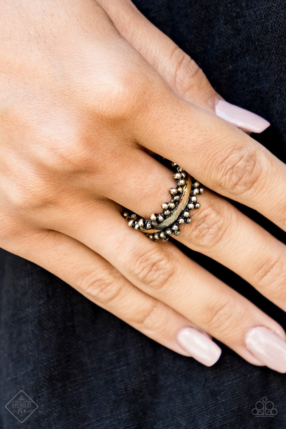 Heavy Metal Muse - brass - Paparazzi ring