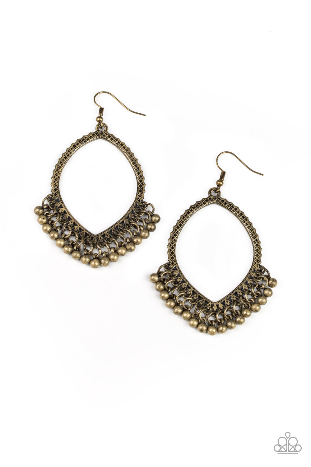 Heirloom Harmony - brass - Paparazzi earrings