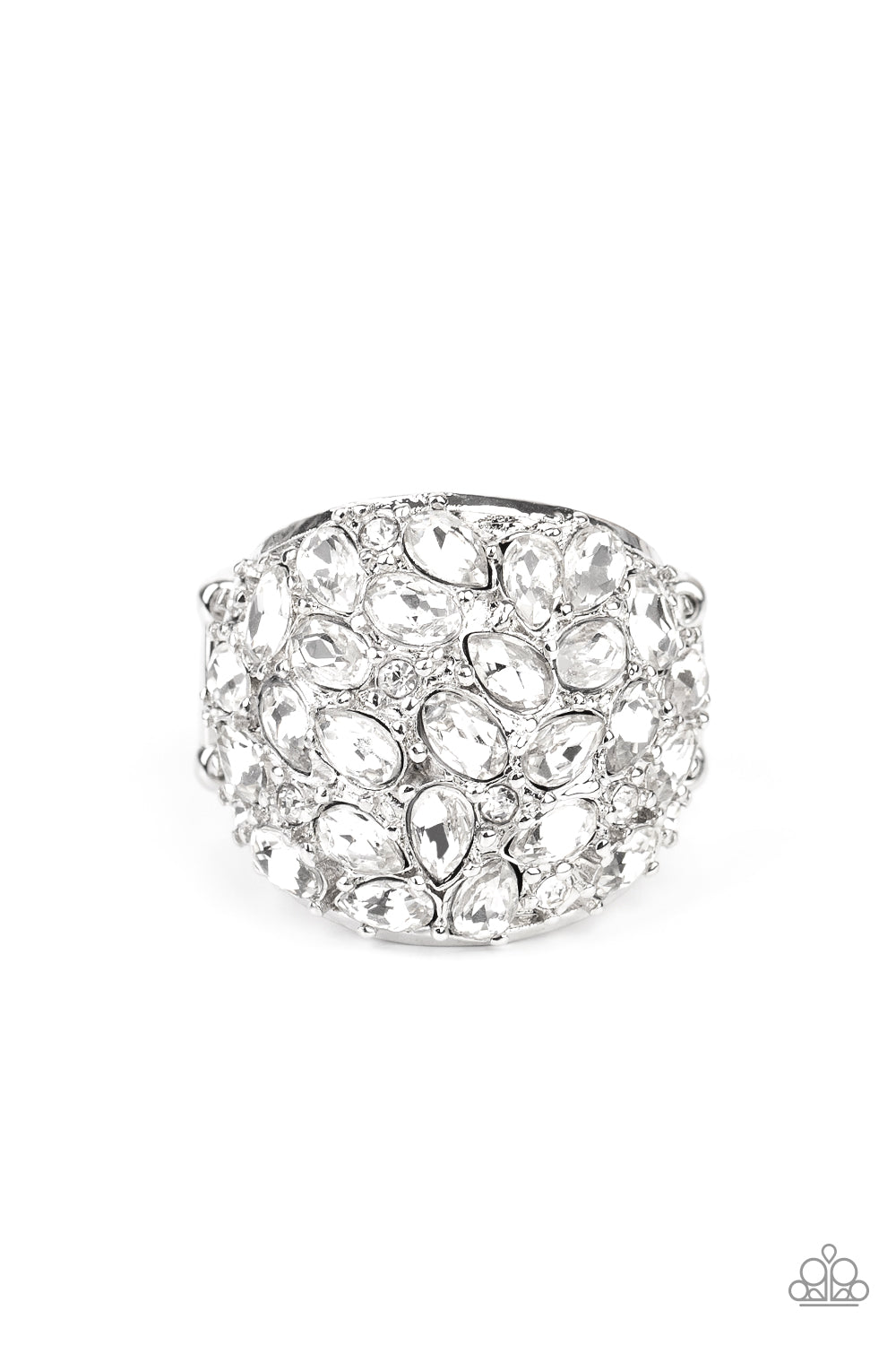 Here Comes the Boom! - white - Paparazzi ring