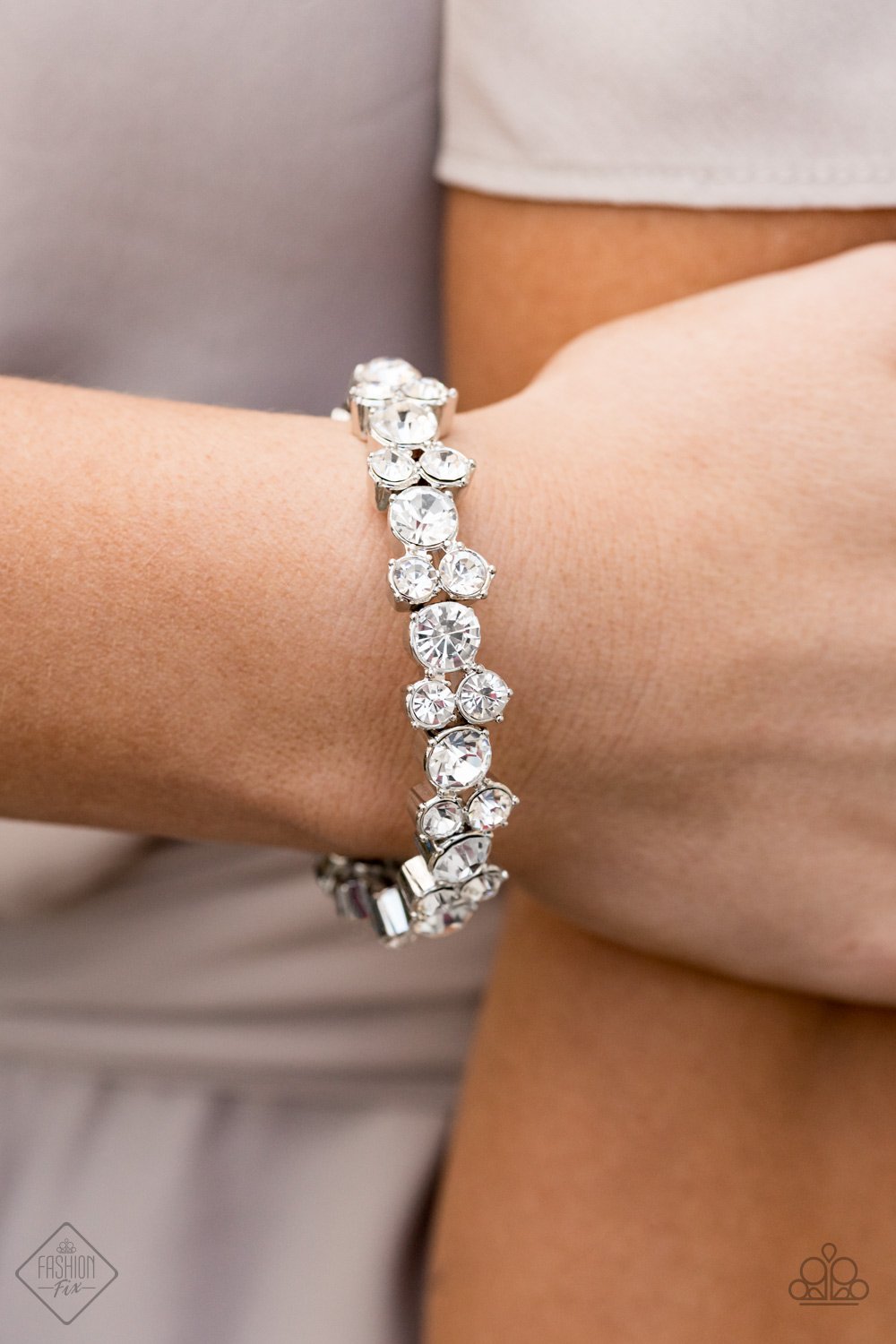 Here Comes the Bribe-white-Paparazzi bracelet