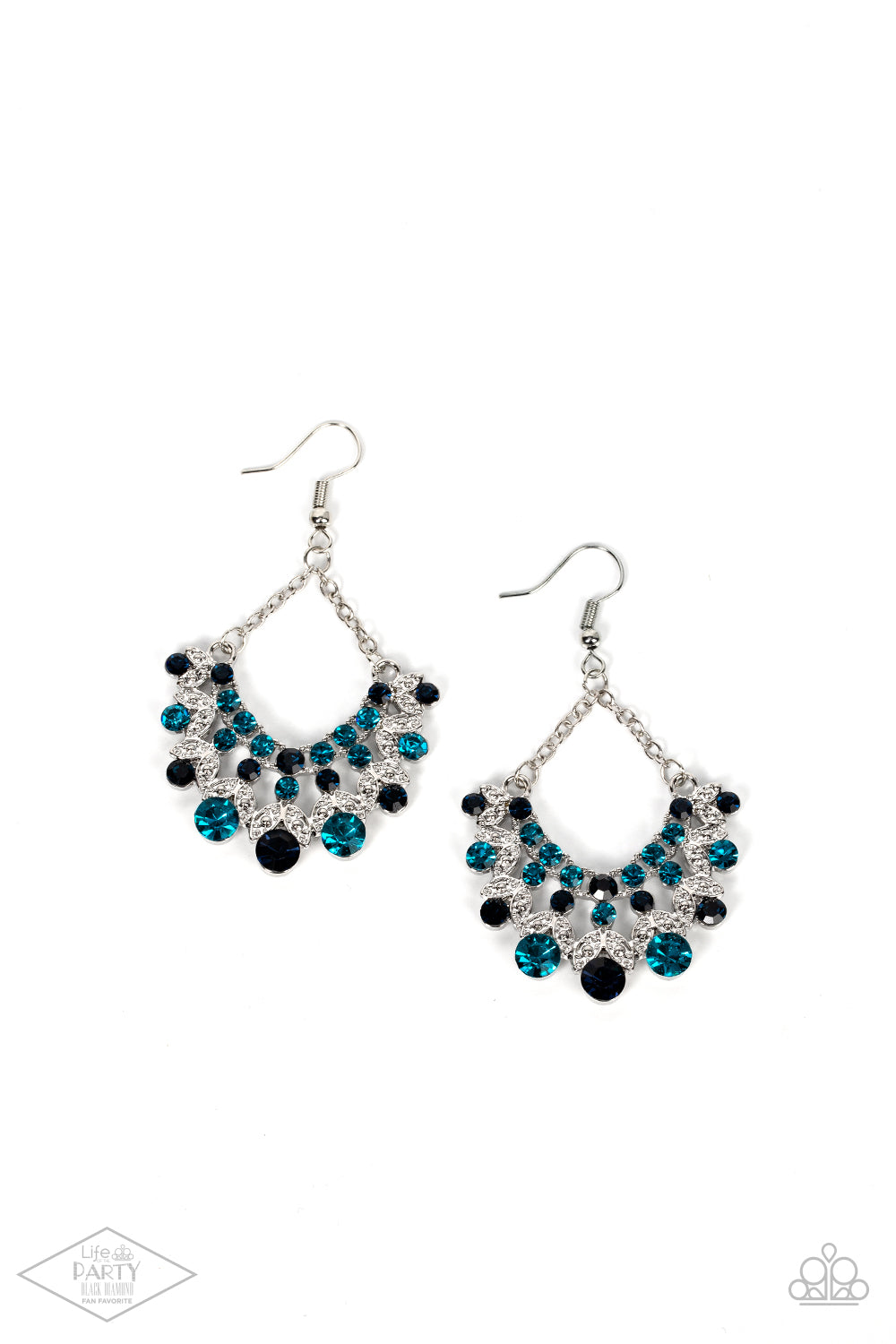 Hey, Glitter Glitter - blue - Paparazzi earrings