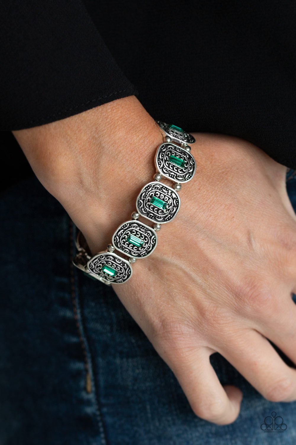 Hidden Fortune-green-Paparazzi bracelet