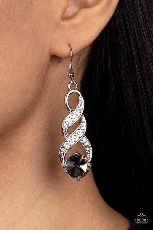 High-Ranking Royalty - silver - Paparazzi earrings