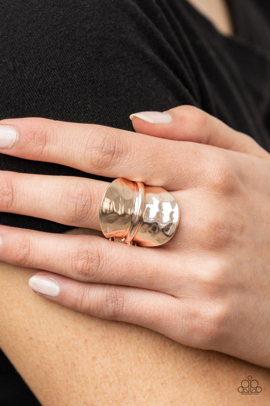 High Stakes Gleam - rose gold - Paparazzi ring