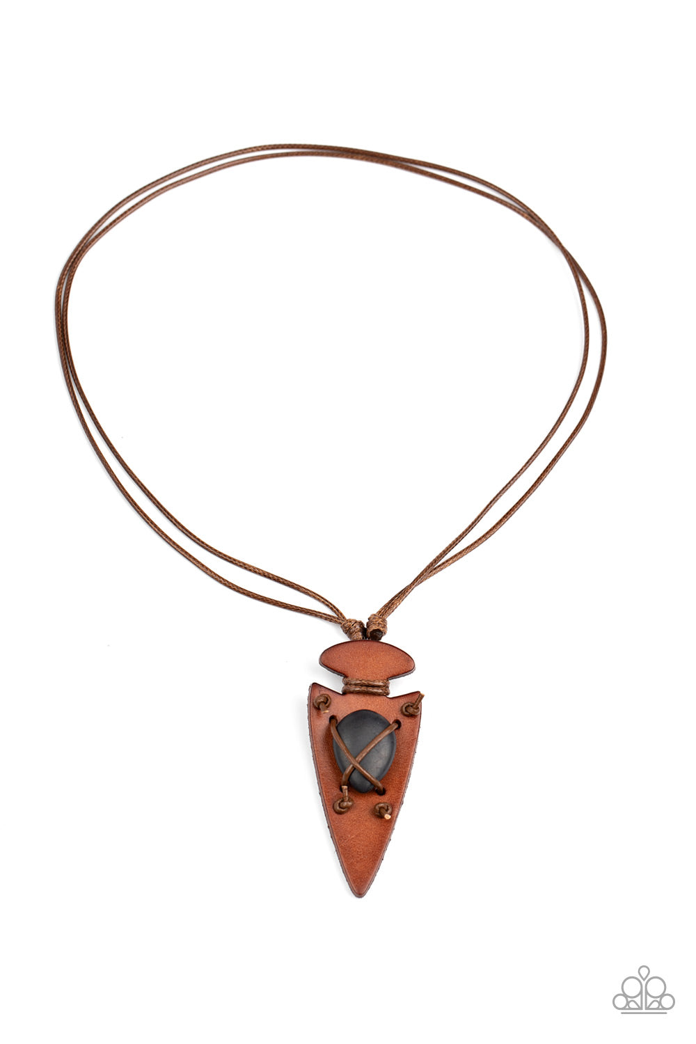 Hold Your ARROWHEAD Up High - black - Paparazzi mens necklace