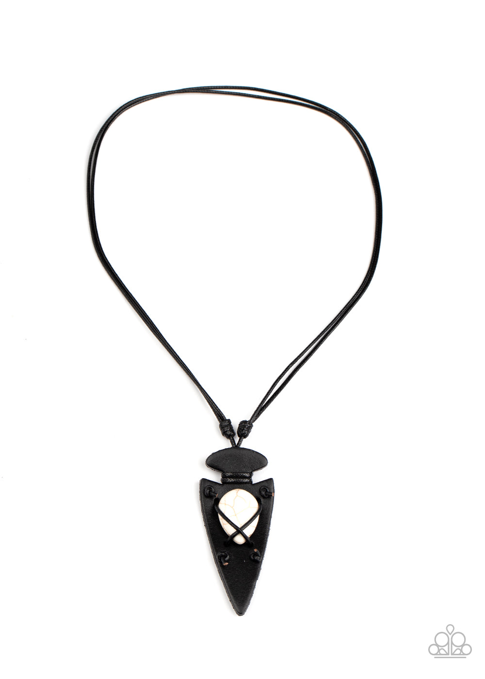 Hold Your ARROWHEAD Up High - white - Paparazzi mens necklace
