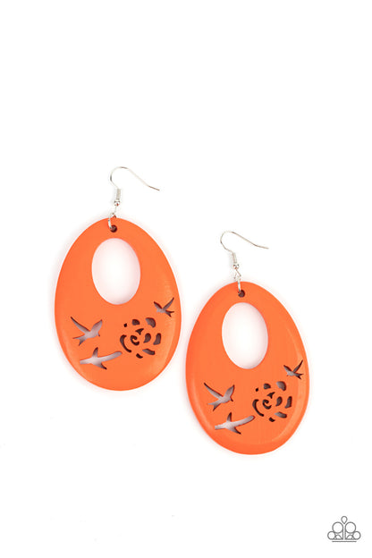 Home TWEET Home - orange - Paparazzi earrings