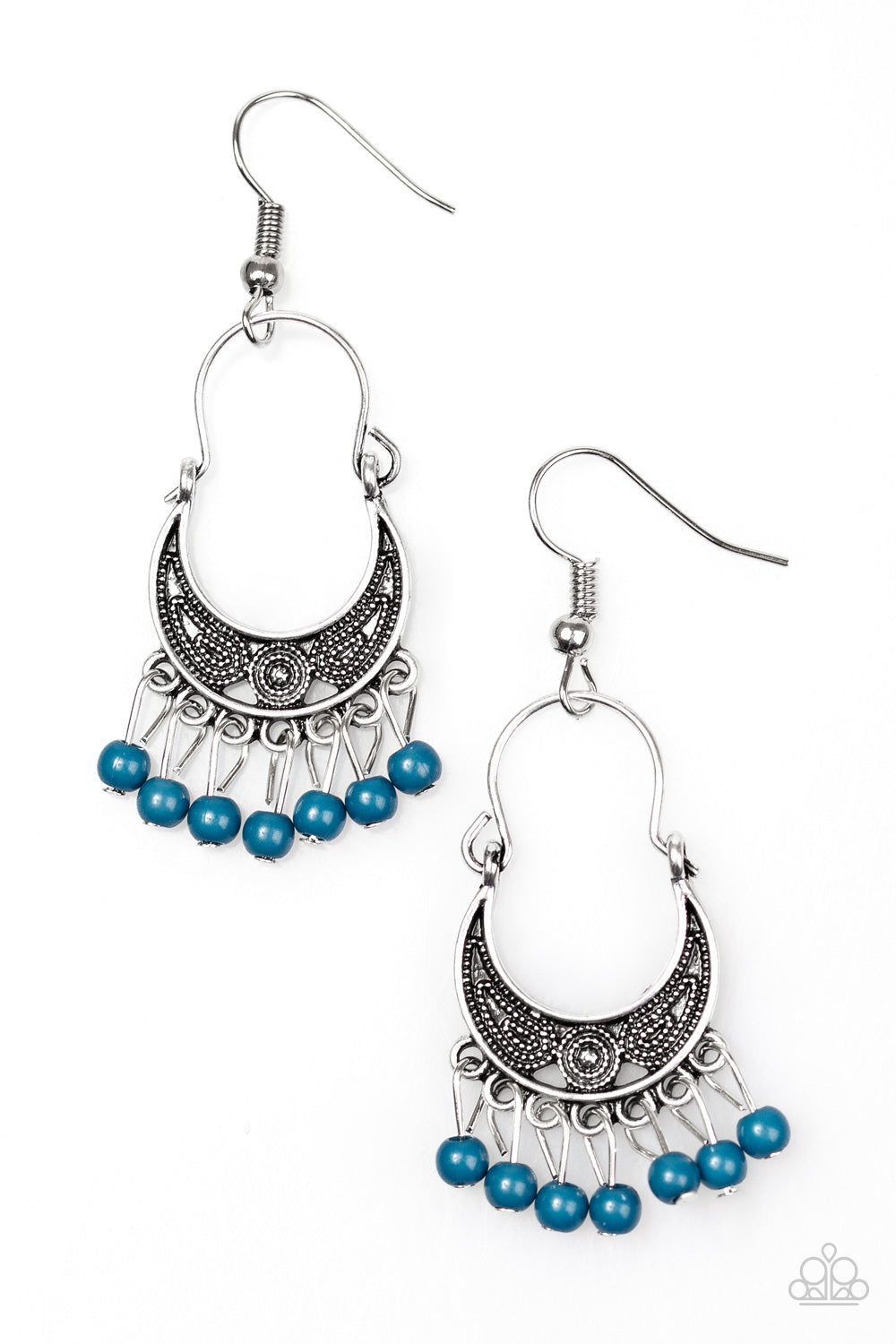 Hopelessly Houston - Blue - Paparazzi earrings