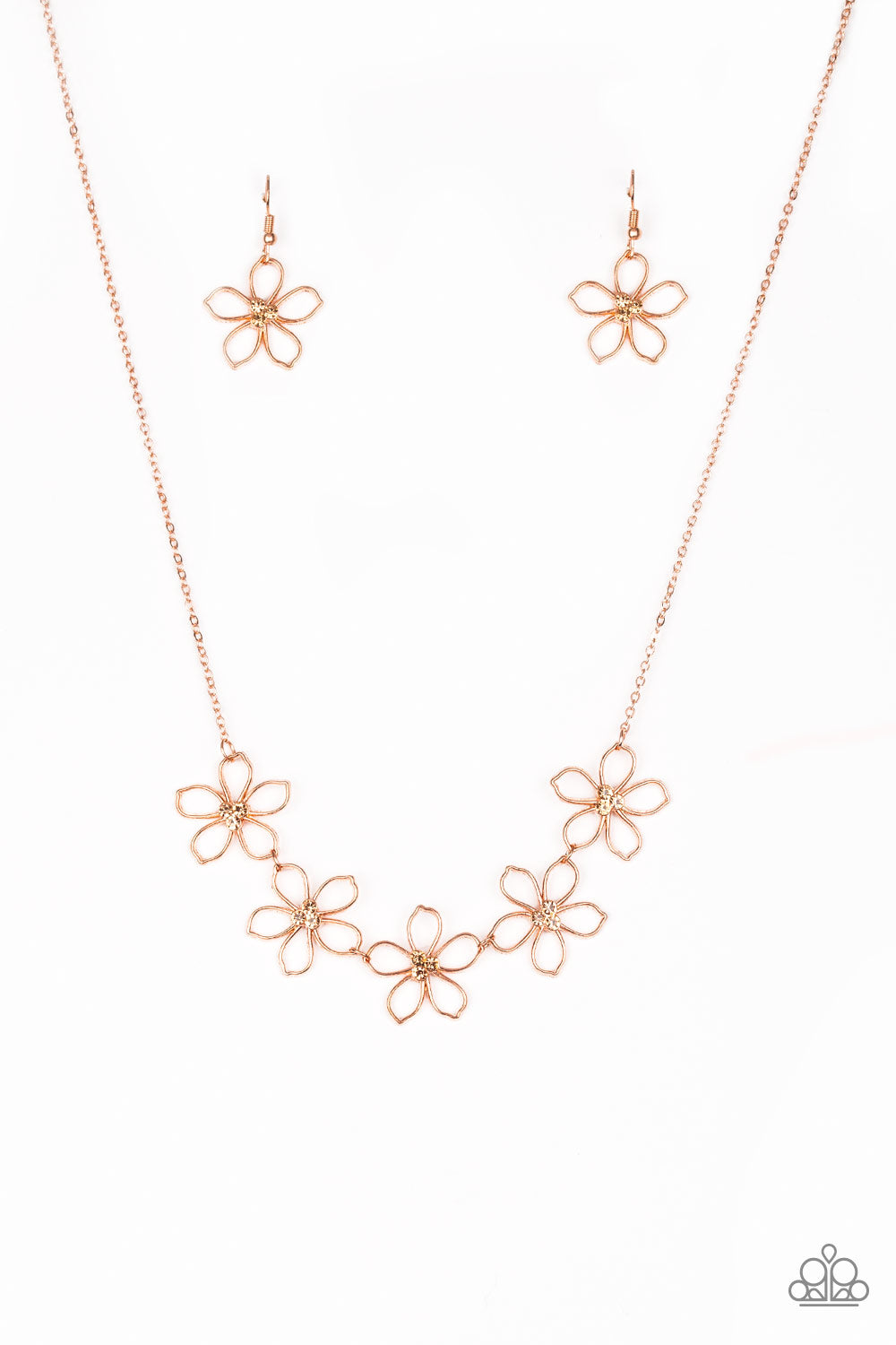 Hoppin Hibiscus - copper - Paparazzi necklace