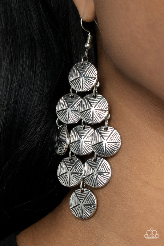 How CHIME Flies - silver - Paparazzi earrings