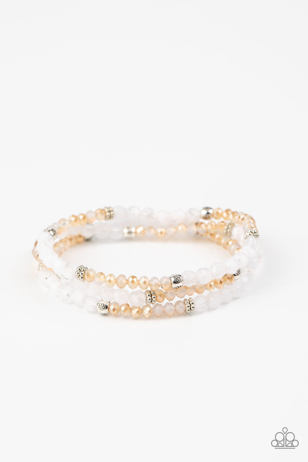 How Does Your Garden GLOW - white - Paparazzi bracelet