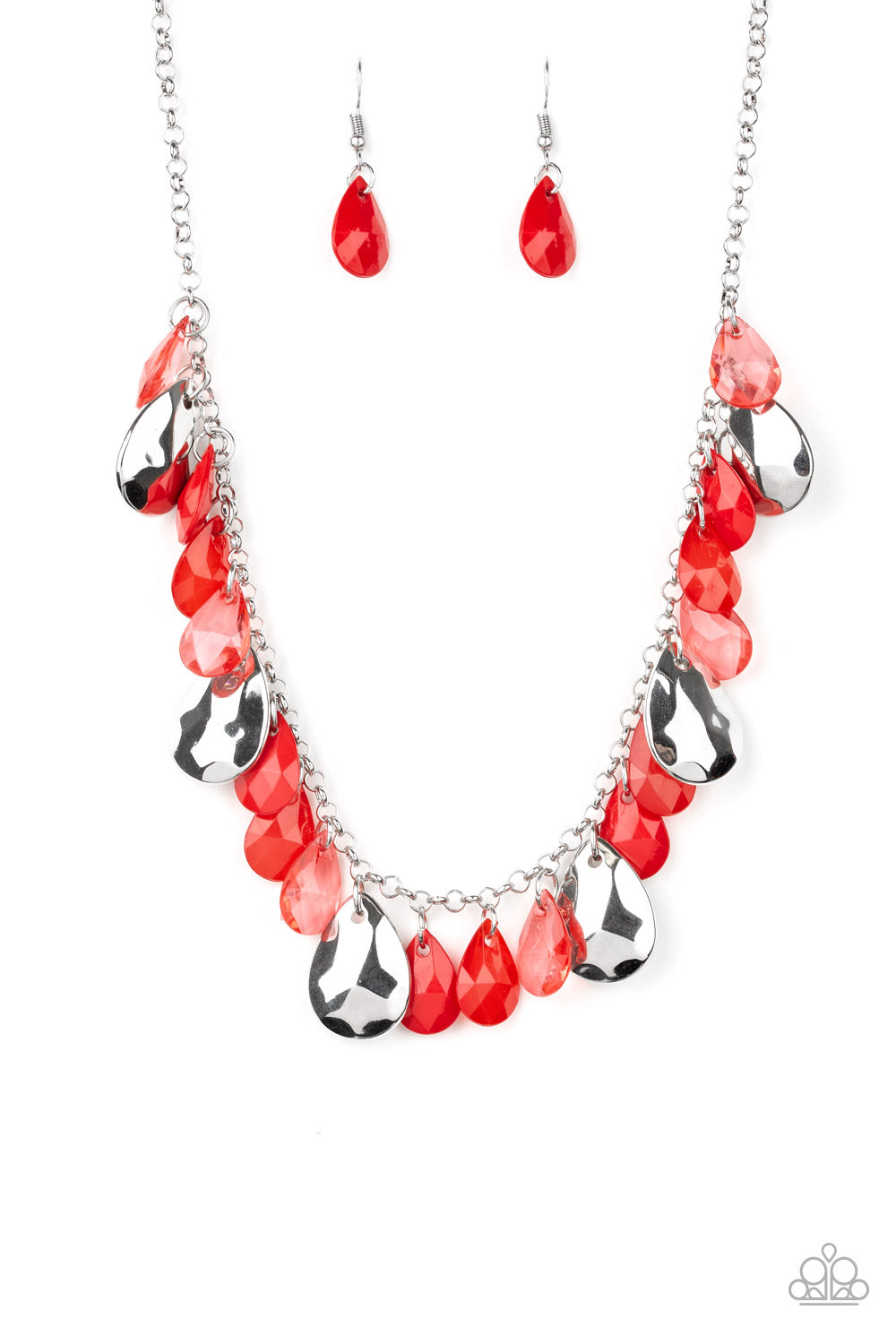 Hurricane Season - red - Paparazzi necklace