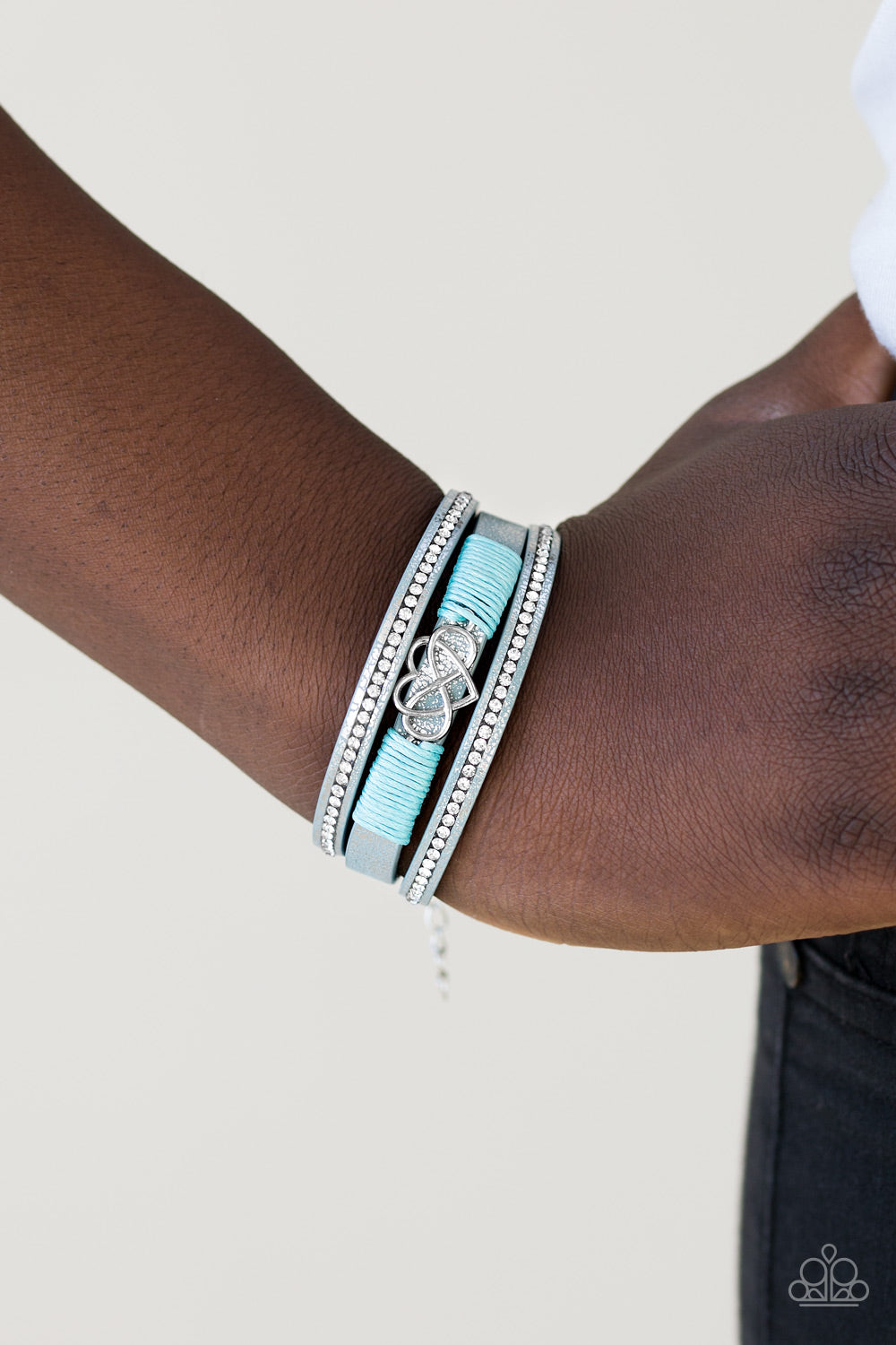 Hustlin Heart - blue - Paparazzi bracelet