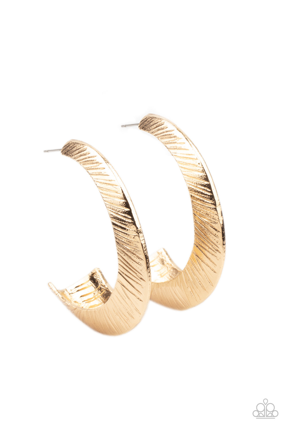 I Double FLARE You - gold - Paparazzi earrings
