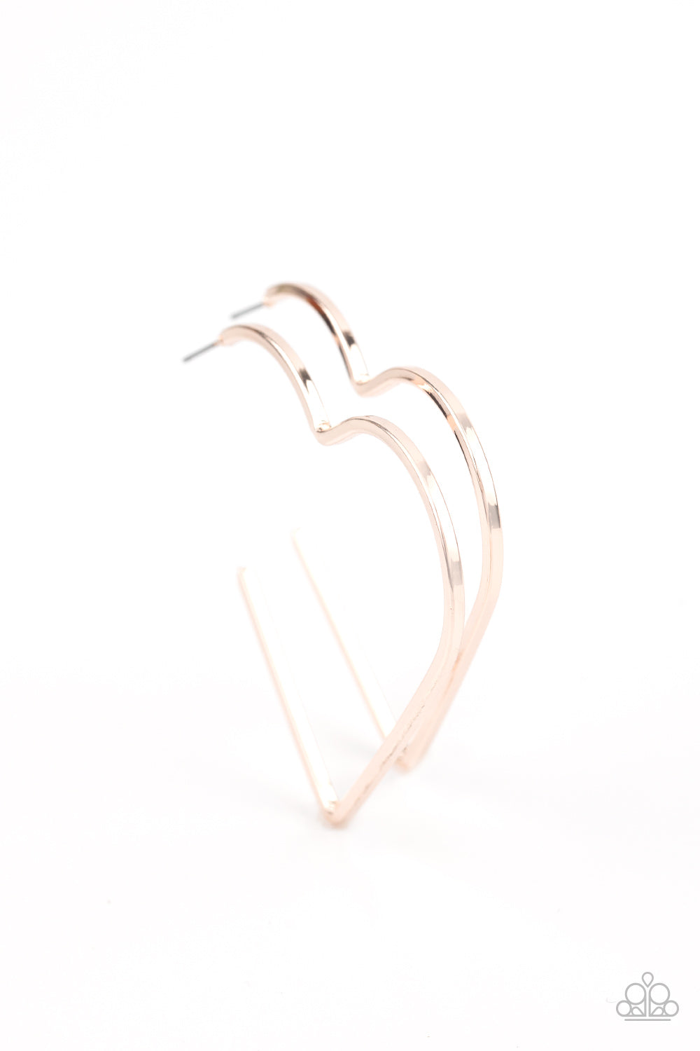 I HEART a Rumor - rose gold - Paparazzi earrings