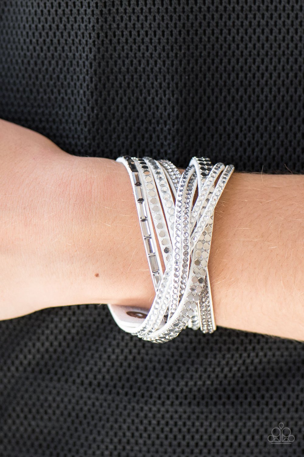 I Came to Slay - white - Paparazzi wrap bracelet